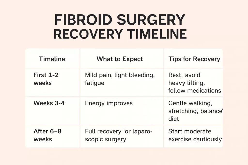 Fibroid Surgery Recovery Timeline