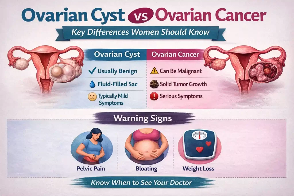 Ovarian Cyst vs Ovarian Cancer- Key Differences Women Should Know